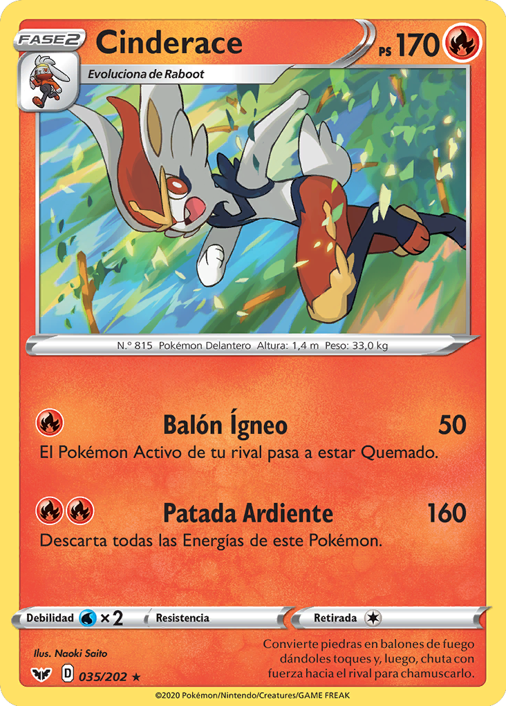 Cinderace Espada Y Escudo 35 Tcg Wikidex La Enciclopedia Pokémon