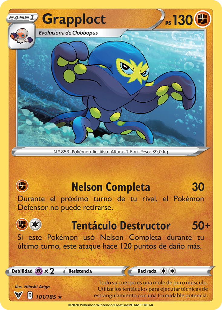 Grapploct (Voltaje Vívido TCG) WikiDex, la enciclopedia Pokémon