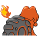Imagen posterior de Magcargo en Pokémon Diamante y Pokémon Perla