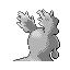 Imagen posterior de Slugma variocolor en Pokémon Rojo Fuego y Pokémon Verde Hoja