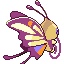 Imagen posterior de Beautifly variocolor en Pokémon Esmeralda
