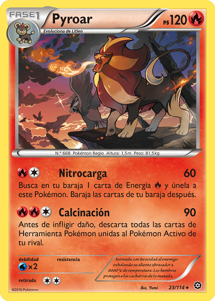 Pyroar (Asedio de Vapor TCG) WikiDex, la enciclopedia Pokémon