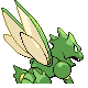 Imagen posterior de Scyther macho en Pokémon Diamante y Pokémon Perla