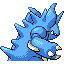 Imagen posterior de Nidoking variocolor en Pokémon Rojo Fuego y Pokémon Verde Hoja