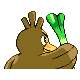 Imagen posterior de Farfetch’d macho o hembra en la cuarta generación