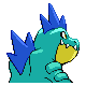 Imagen posterior de Feraligatr variocolor en Pokémon Diamante y Pokémon Perla