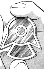 Medalla Faro en el manga Pocket Monsters Special.