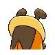 Imagen posterior de Kricketot variocolor hembra en Pokémon Oro HeartGold y Pokémon Plata SoulSilver