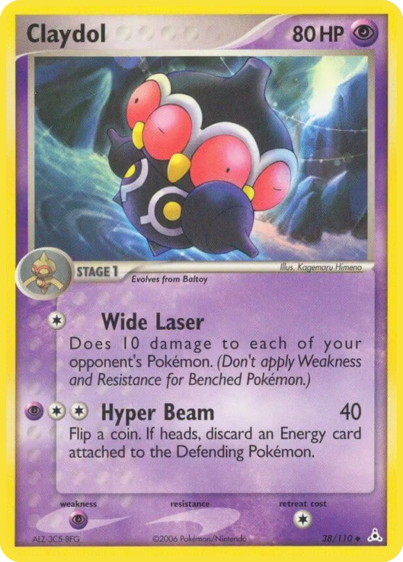 “Claydol: A Holon Phantoms Expansion Psychic-Type Pokemon Card”