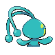 Imagen posterior de Manaphy variocolor en Pokémon Platino