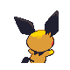 Imagen posterior de Pichu variocolor en Pokémon Oro HeartGold y Pokémon Plata SoulSilver