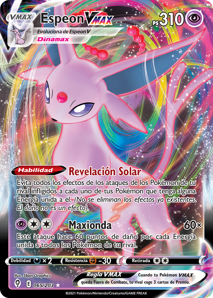 Espeon VMAX (Cielos Evolutivos TCG) - WikiDex, la enciclopedia Pokémon