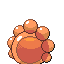Imagen posterior de Castform sol en Pokémon Rojo Fuego y Pokémon Verde Hoja