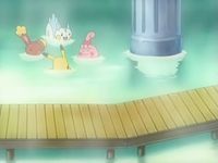 Archivo:EP532 Buneary, Happiny, Pachirisu y Pikachu bañándose.png