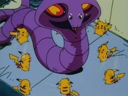 Pikachu de Ash usando agilidad.