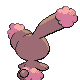 Imagen posterior de Buneary variocolor en Pokémon Platino