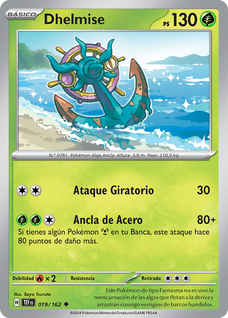 Dhelmise (Fuerzas Temporales TCG) - WikiDex, la enciclopedia Pokémon