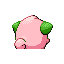 Imagen posterior de Cleffa variocolor en Pokémon Rojo Fuego y Pokémon Verde Hoja
