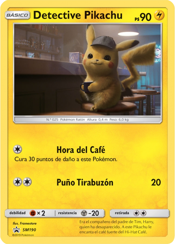Detective Pikachu (SM Promo 190 TCG) - WikiDex, la enciclopedia Pokémon
