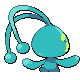 Imagen posterior de Manaphy variocolor en Pokémon Diamante y Pokémon Perla