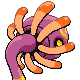 Imagen posterior de Cradily variocolor en Pokémon Platino