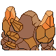 Imagen posterior de Regirock variocolor en Pokémon Platino