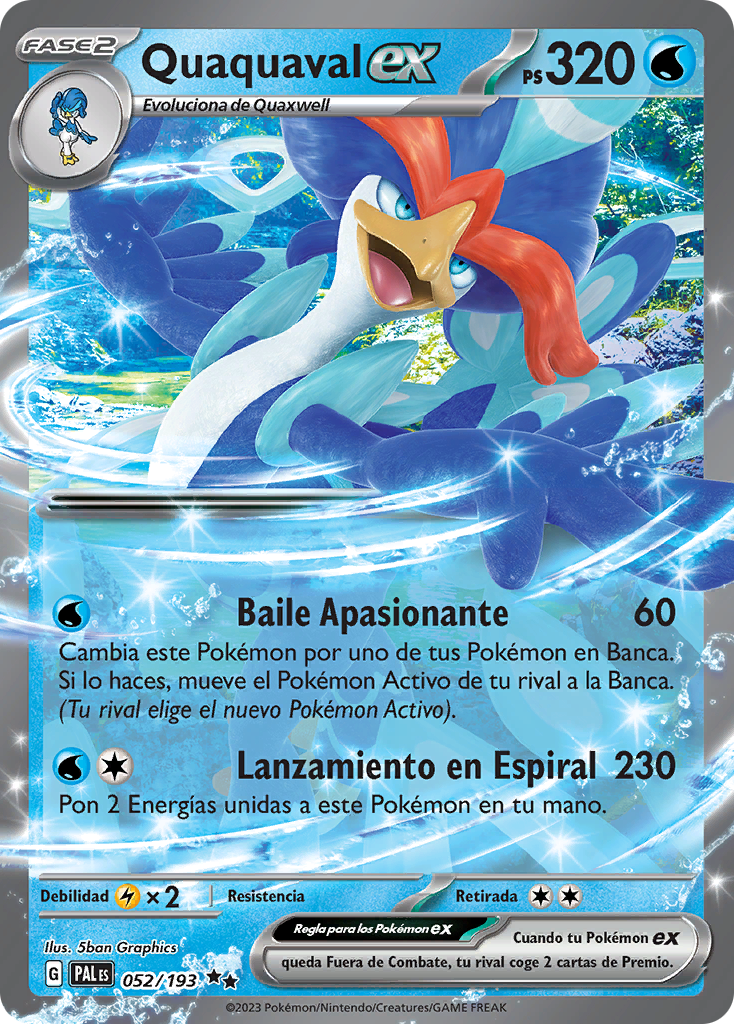 Quaquaval Ex Evoluciones En Paldea TCG WikiDex La Enciclopedia Pok mon
