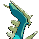 Imagen posterior de Dialga variocolor en Pokémon Platino