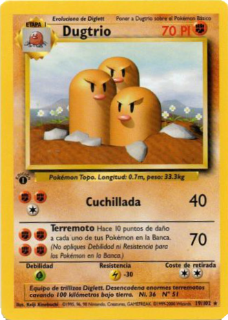 Dugtrio (Base Set TCG) - WikiDex, la enciclopedia Pokémon