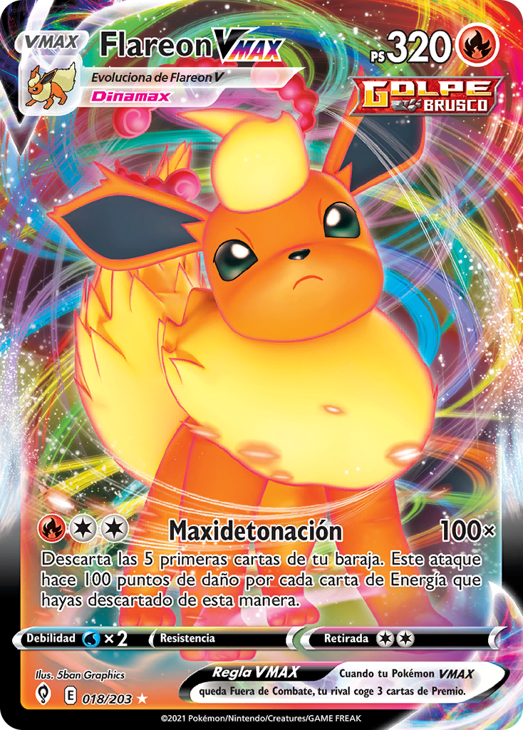 Flareon VMAX (Cielos Evolutivos TCG) - WikiDex, la enciclopedia Pokémon