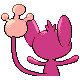 Imagen posterior de Aipom variocolor macho en Pokémon Diamante y Pokémon Perla
