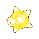 Icono de Minior núcleo amarillo en Pokémon HOME