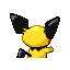 Imagen posterior de Pichu variocolor en Pokémon Rojo Fuego y Pokémon Verde Hoja