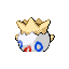 Imagen posterior de Togepi variocolor en Pokémon Rojo Fuego y Pokémon Verde Hoja