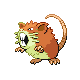 Imagen de Raticate variocolor hembra en Pokémon Platino