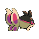 Imagen posterior de Finneon variocolor hembra en Pokémon Platino