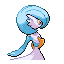 Imagen posterior de Gardevoir variocolor en Pokémon Rojo Fuego y Pokémon Verde Hoja