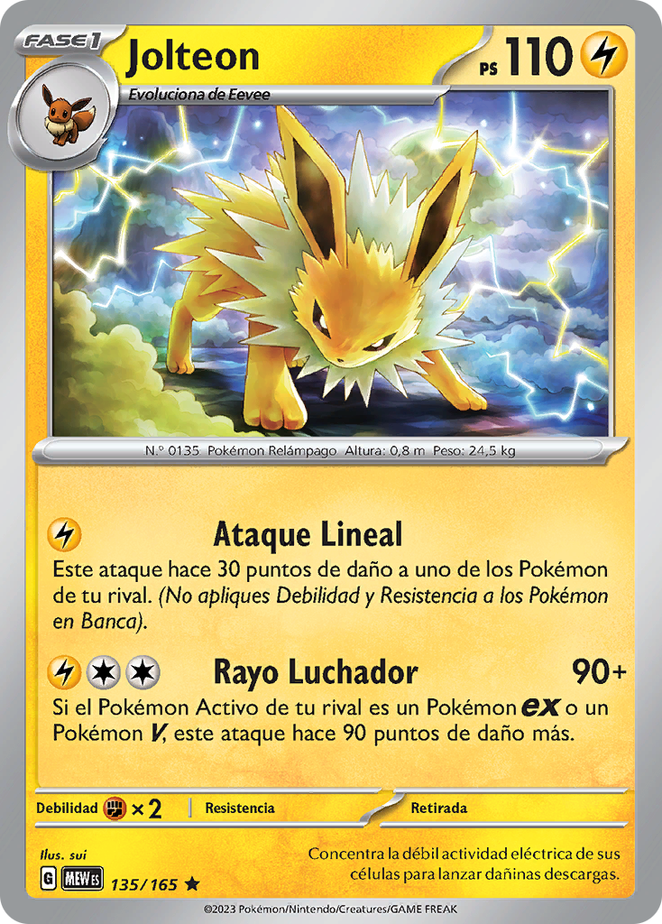 Jolteon 151 tcg wikidex la enciclopedia pok mon