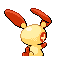 Imagen posterior de Plusle variocolor en Pokémon Rojo Fuego y Pokémon Verde Hoja