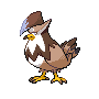 Imagen de Staraptor variocolor hembra en Pokémon Oro HeartGold y Pokémon Plata SoulSilver