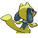 Imagen posterior de Riolu variocolor en Pokémon Platino