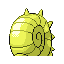 Imagen posterior de Omastar variocolor en Pokémon Rojo Fuego y Pokémon Verde Hoja