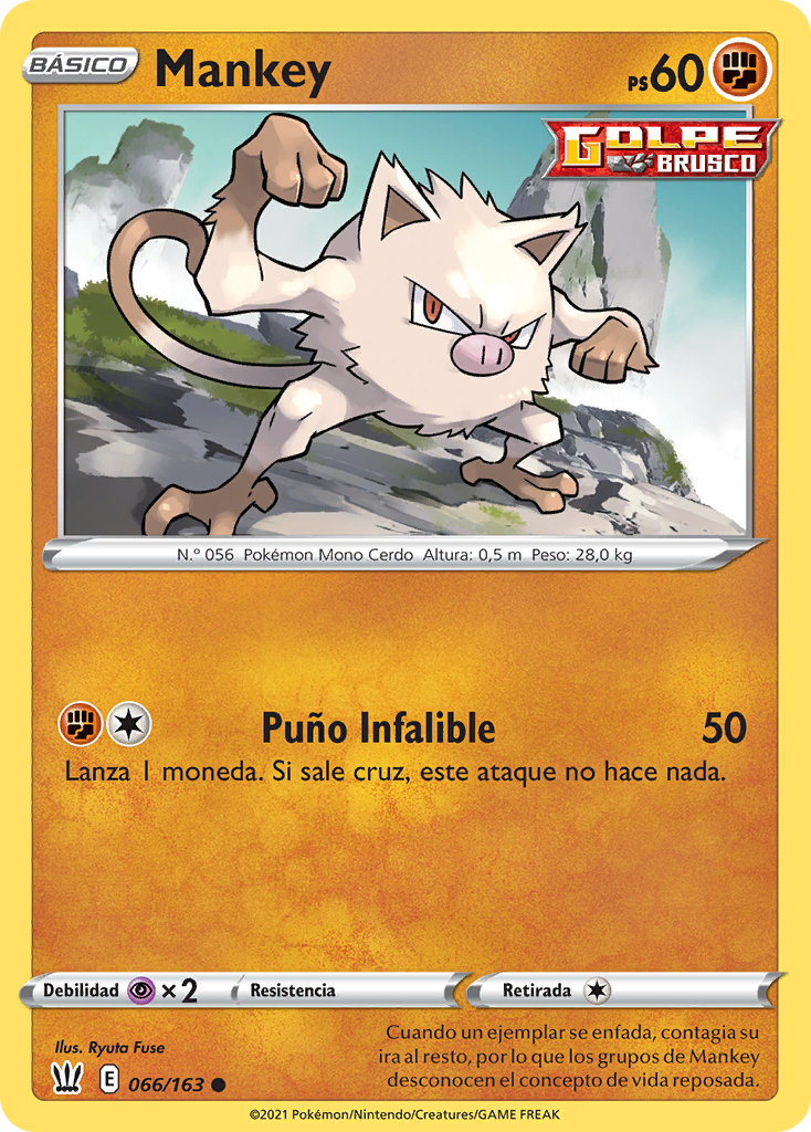 Mankey (Estilos de Combate TCG) - WikiDex, la enciclopedia Pokémon
