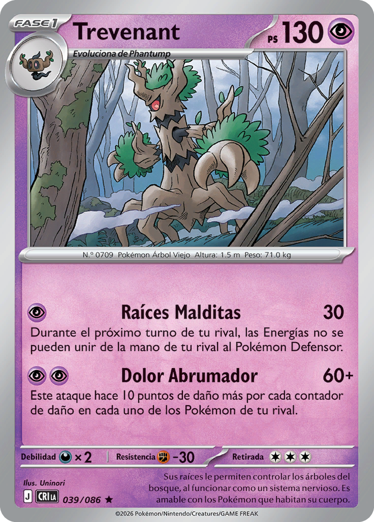 Trevenant (Caos Creciente TCG) - WikiDex, la enciclopedia Pokémon