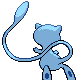 Imagen posterior de Mew variocolor en Pokémon Diamante y Pokémon Perla