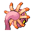 Imagen posterior de Cradily variocolor en Pokémon Rojo Fuego y Pokémon Verde Hoja