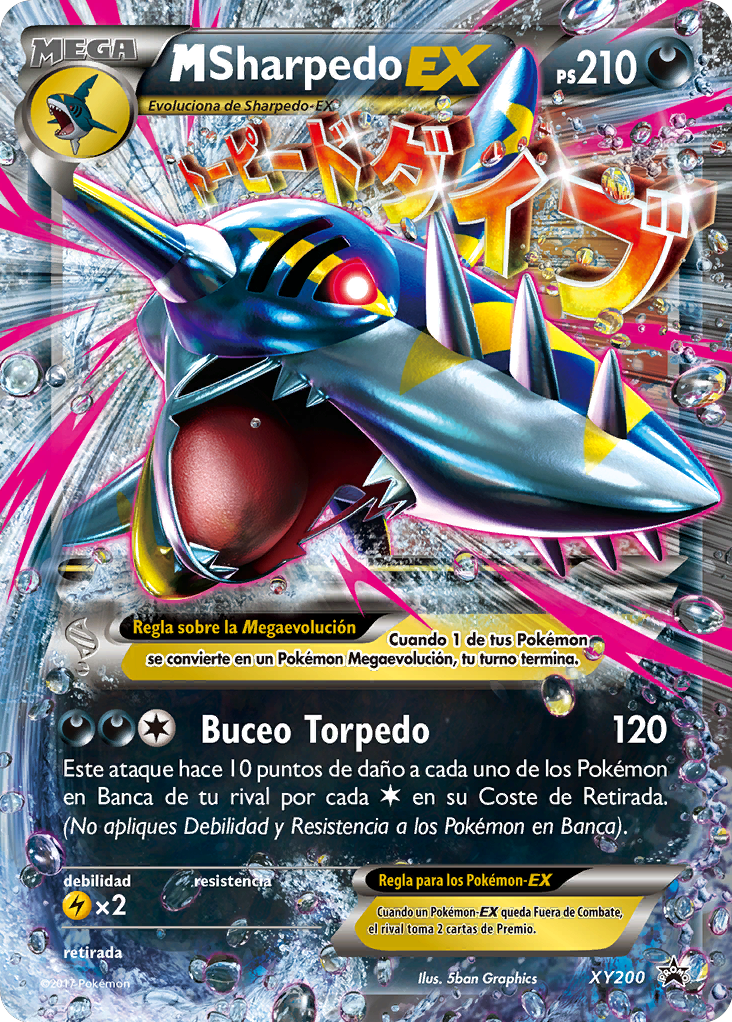 M Sharpedo-EX (XY Promo 200 TCG) - WikiDex, La Enciclopedia Pokémon