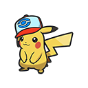 Icono del Pikachu con gorra Teselia en Pokémon HOME