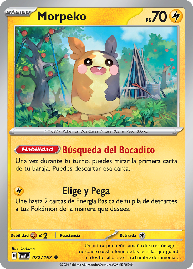 Morpeko (Mascarada Crepuscular TCG) - WikiDex, la enciclopedia Pokémon