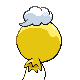 Imagen posterior de Drifloon variocolor en Pokémon Oro HeartGold y Pokémon Plata SoulSilver